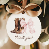 Boots of bows Gender onthullen Dank je Bedankjes Labels