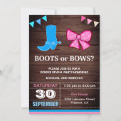 Boots of bows Gender Reopenbaart Party Kaart (Voorkant)