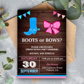 Boots of bows Gender Reopenbaart Party Kaart