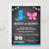 Boots of bows Gender Reopenbaart Party Kaart (Voorkant)