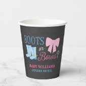 Boots of bows Gender Reopenbaart Party Papieren Bekers (Voorkant)
