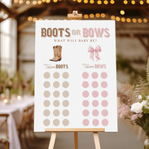 Boots of Bows Gender Reveal Stembord