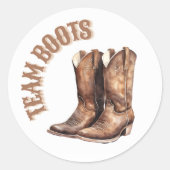Boots of Bows Gender Reveal Stemmen Stickers (Voorkant)