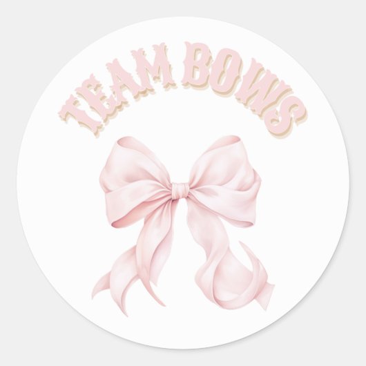 Boots of Bows Gender Reveal Stemmen Stickers (Voorkant)