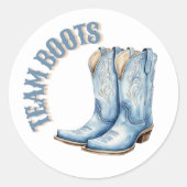 Boots of Bows Gender Reveal Stemmen Stickers (Voorkant)