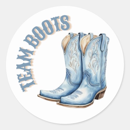 Boots of Bows Gender Reveal Stemmen Stickers (Voorkant)