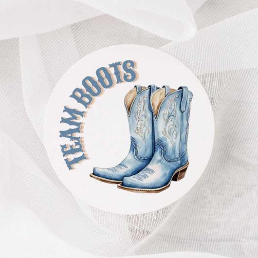 Boots of Bows Gender Reveal Stemmen Stickers