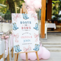 Boots of Bows Geslacht Onthullen Welkomstbord Bann