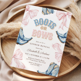 Boots of Bows Geslacht Onthulling Uitnodiging