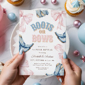 Boots of Bows Geslacht Onthulling Uitnodiging