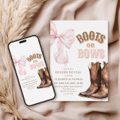 Boots of Bows Geslacht Onthulling Uitnodiging