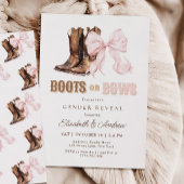 Boots of Bows Geslacht Onthulling Uitnodiging