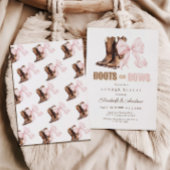 Boots of Bows Geslacht Onthulling Uitnodiging