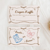 Boots of Bows Geslacht Reveal Luier Raffle Kaart