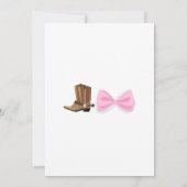 Boots of Bows onthullen genderuitnodiging Kaart (Achterkant)