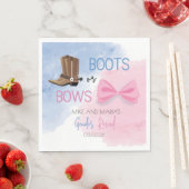 Boots of Bows onthullen geslacht party servetten (Insitu)