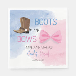 Boots of Bows onthullen geslacht party servetten
