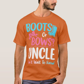 Boots of Bows oom Gender onthullen zwangerschap An T-shirt