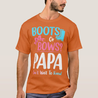 Boots of Bows Papa Gender onthullen Zwangerschap A T-shirt