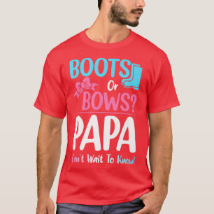 Boots of Bows Papa Gender onthullen Zwangerschap A T-shirt