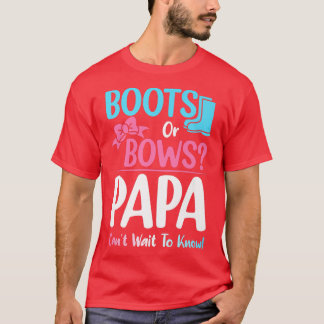 Boots of Bows Papa Gender onthullen Zwangerschap A T-shirt
