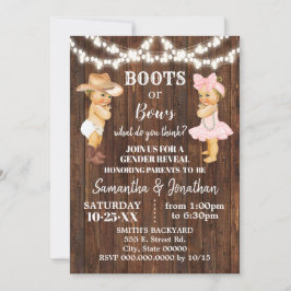 Boots of Bows Rustige Country Gender onthullen Kaart