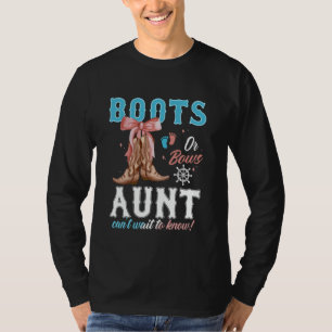 Boots of Bows Western Gender Reveal Party Aankondi T-shirt