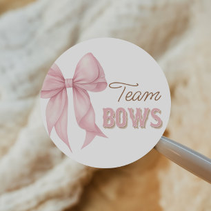 Boots of Bows Western Geslacht Reveal Stemmen Ronde Sticker