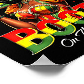 Boots On The Ground Afro Black Woman African Black Poster (Hoek)