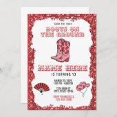 Boots On The Ground Birthday Invitation Kaart (Voorkant / Achterkant)
