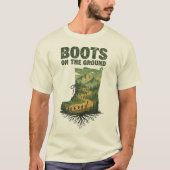 Boots on the Ground T Shirt - Double Exposure Art (Voorkant)