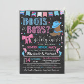 Boots or Arrows Gender Reopenbaart Uitnodiging (Staand voorkant)