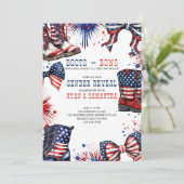 Boots or Bows 4 juli Western Gender Reveal Kaart (Staand voorkant)