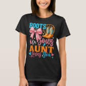 Boots Or Bows Aunt Loves You Gender Reveal Family T-shirt (Voorkant)