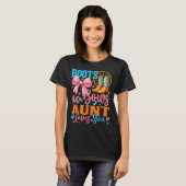 Boots Or Bows Aunt Loves You Gender Reveal Family  T-shirt (Voorkant volledig)