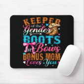 Boots Or Bows Bonus Mom Loves You Gender Reveal Fa Muismat (Met muis)