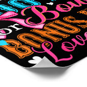 Boots Or Bows Bonus Mom Loves You Gender Reveal Fa Poster (Hoek)