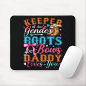 Boots Or Bows Daddy Loves You Gender Reveal Family Muismat (Met muis)