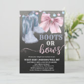 Boots or bows gender onthullen uitnodiging. kaart (Staand voorkant)