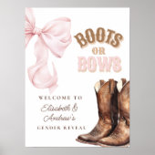 Boots or Bows Gender onthullen Welkome Poster (Voorkant)