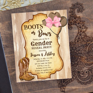 Boots or bows gender onthult party budget nodig