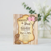 Boots or bows gender onthult party budget nodig (Staand voorkant)