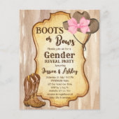Boots or bows gender onthult party budget nodig (Voorkant)