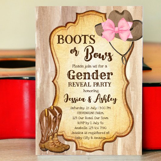 Boots or bows gender onthult party budget nodig kaart