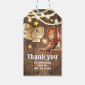 Boots or Bows Gender Reopenbaart Gift Label Cadeaulabel (Voorkant)