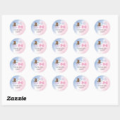 Boots or Bows gender reveal party stickers (Vel)