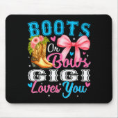 Boots Or Bows Gigi Loves You Gender Reveal Family  Muismat (Voorkant)