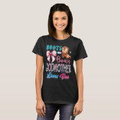Boots Or Bows Godmother Loves You Gender Reveal We T-shirt (Voorkant volledig)