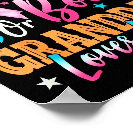 Boots Or Bows Granddad Loves You Gender Reveal Fam Poster (Hoek)
