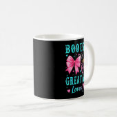 Boots Or Bows Great Aunt Loves You Gender Reveal F Koffiemok (Voorkant rechts)